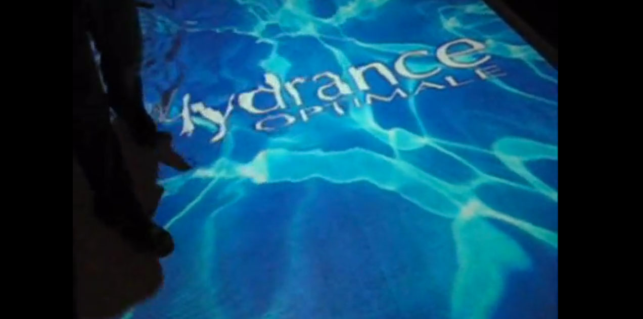 water effect interactive floor projection