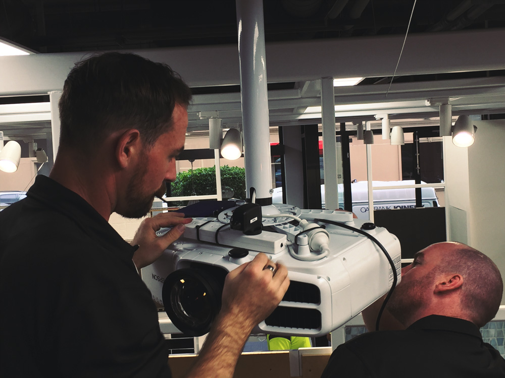 Beaumont Tiles Curved Wall Projection Audio Visual Melbourne