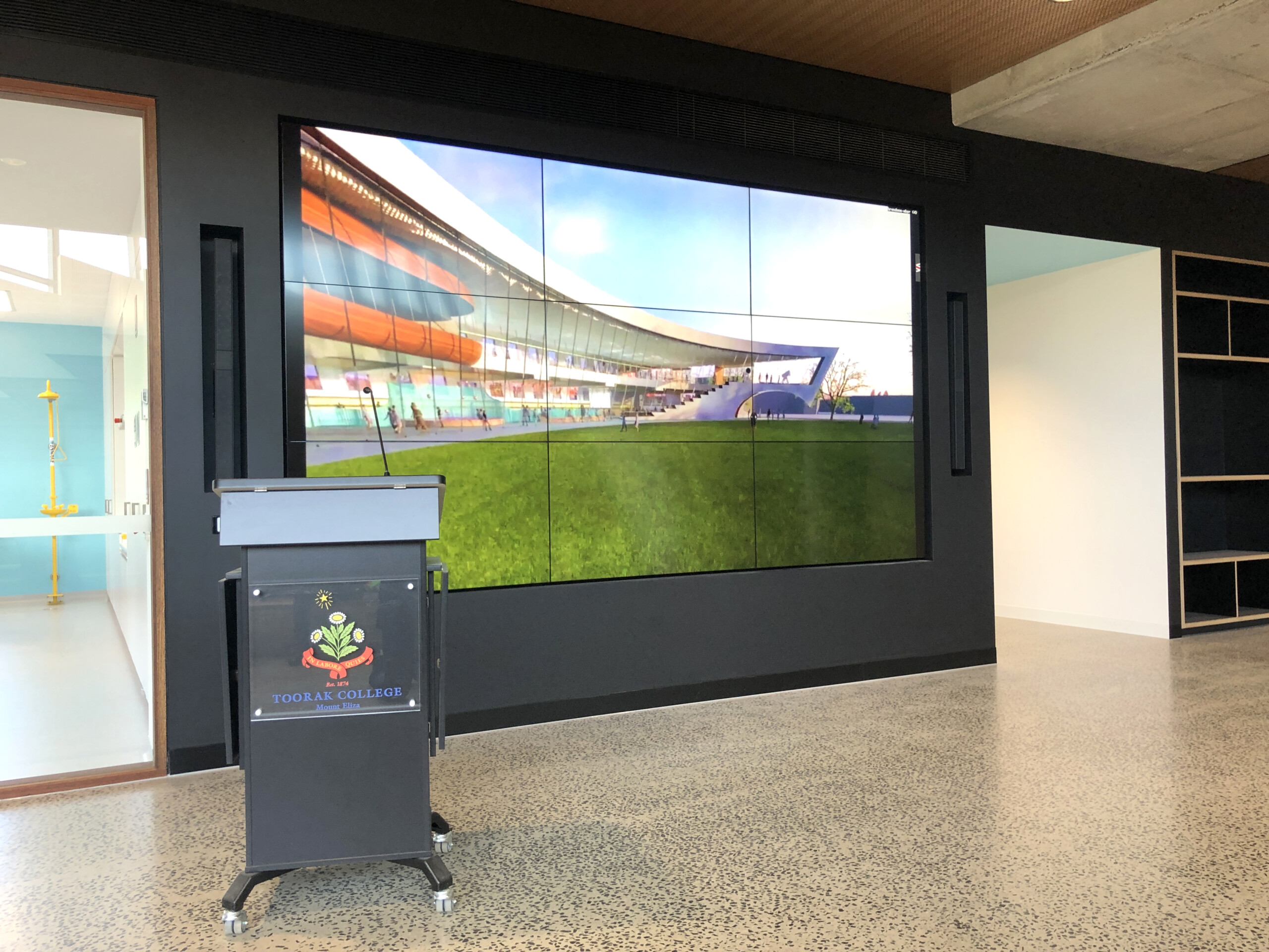 Toorak College Science and Technology Centre Audio Visual Technology Interactive Projection Video Wall Melbourne
