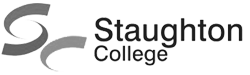Staughton College Black White Logo
