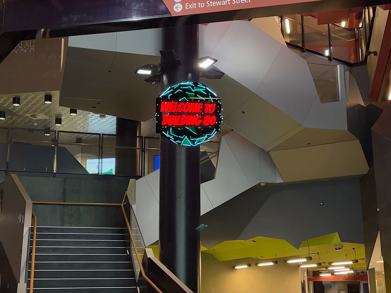 HYPERVSN RMIT Building 80 Holographic Digital Signage Melbourne Australia Hologram