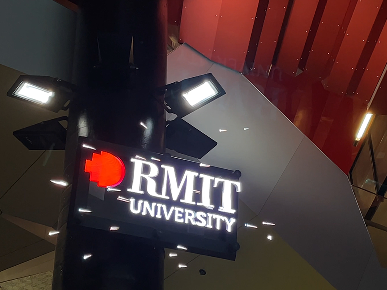 HYPERVSN RMIT Building 80 Holographic Digital Signage Melbourne Australia Hologram