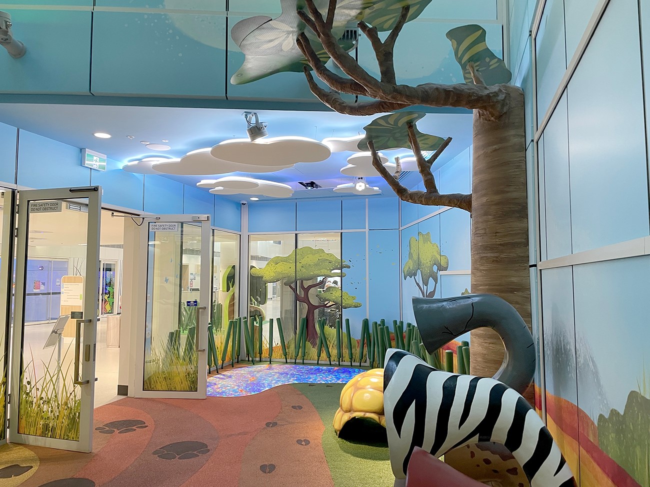 Monash Children's Hospital - Motion Interactive Fish Pond Floor Projection LumoPlay Melbourne Australia