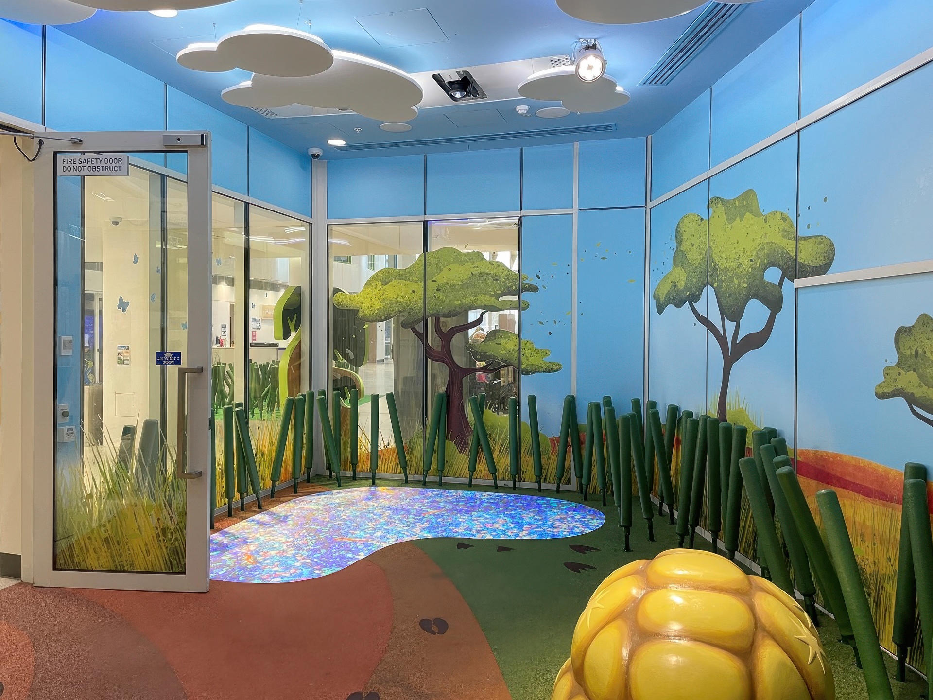 Monash Children's Hospital - Motion Interactive Fish Pond Floor Projection LumoPlay Melbourne Australia