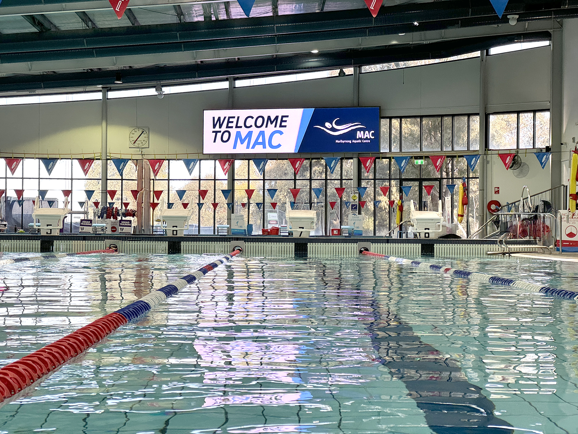 Maribyrnong Aquatic Centre Indoor LED Wall Melbourne Australia