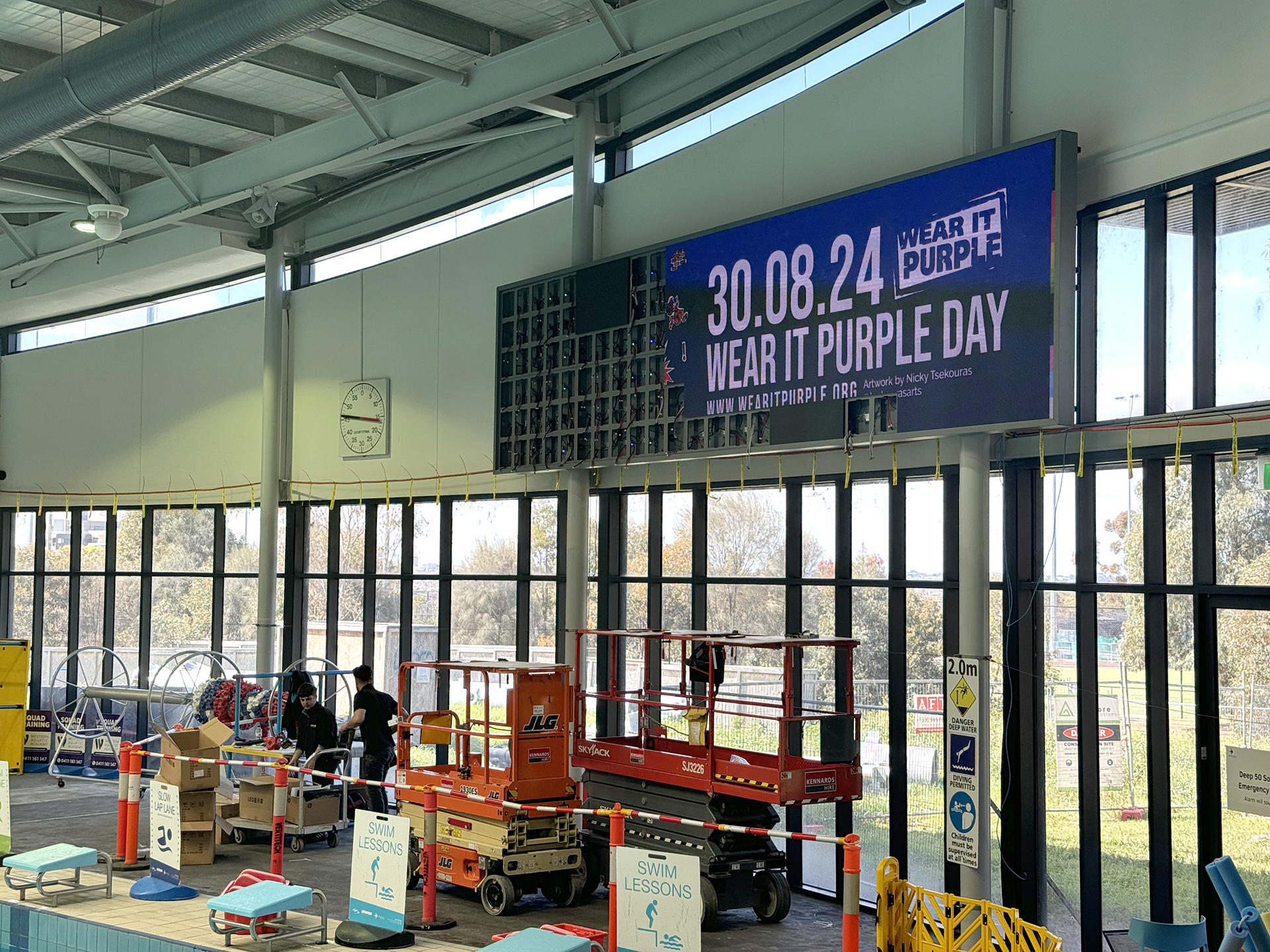 Maribyrnong Aquatic Centre Indoor LED Wall Melbourne Australia