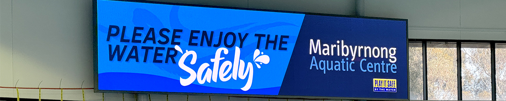 Maribyrnong Aquatic Centre Indoor LED Wall Melbourne Australia