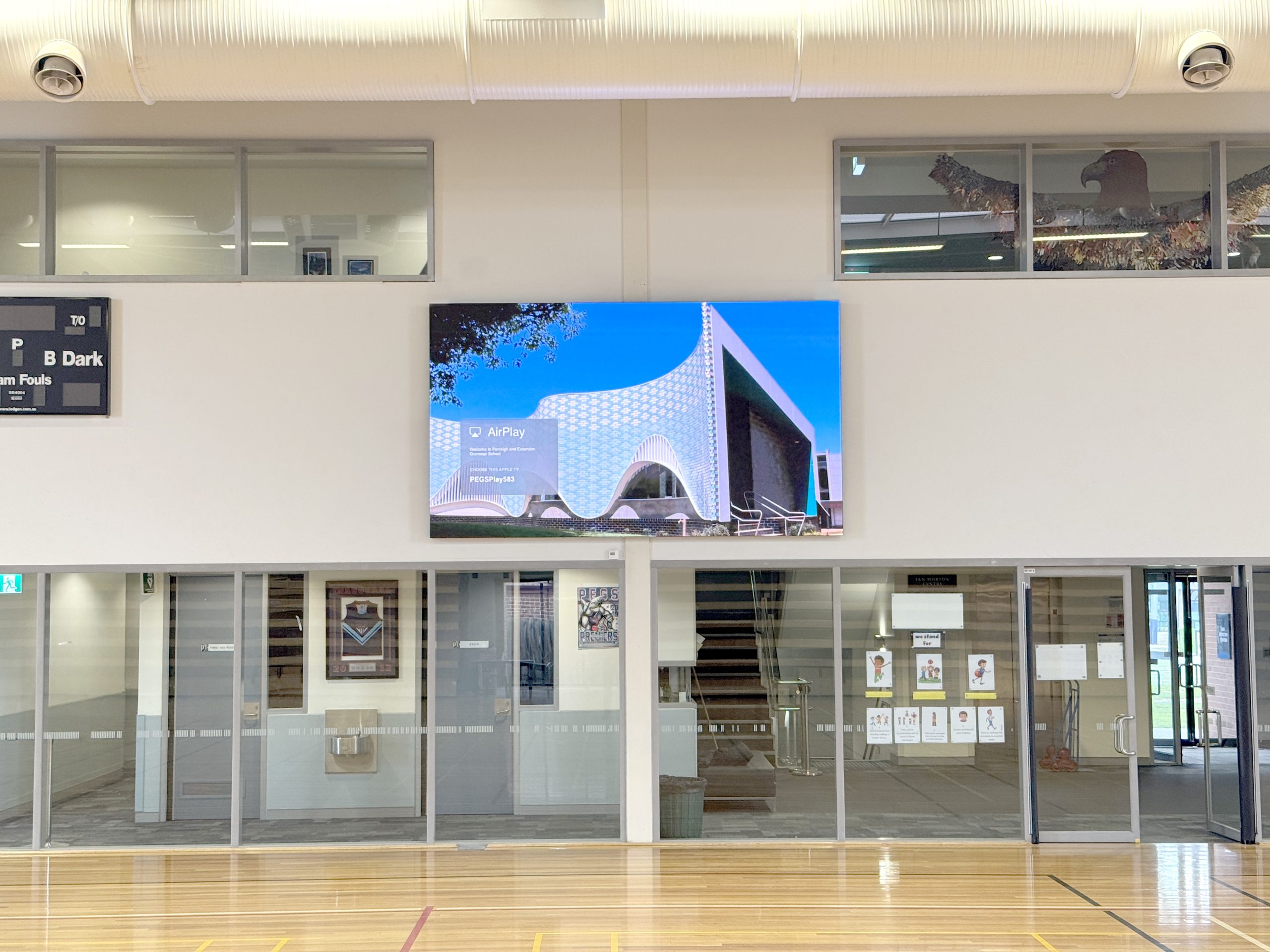 Case Study: Penleigh and Essendon Grammar School, Ian Morton Centre Gym - Aurora Indoor LED Solution Melbourne, Australia