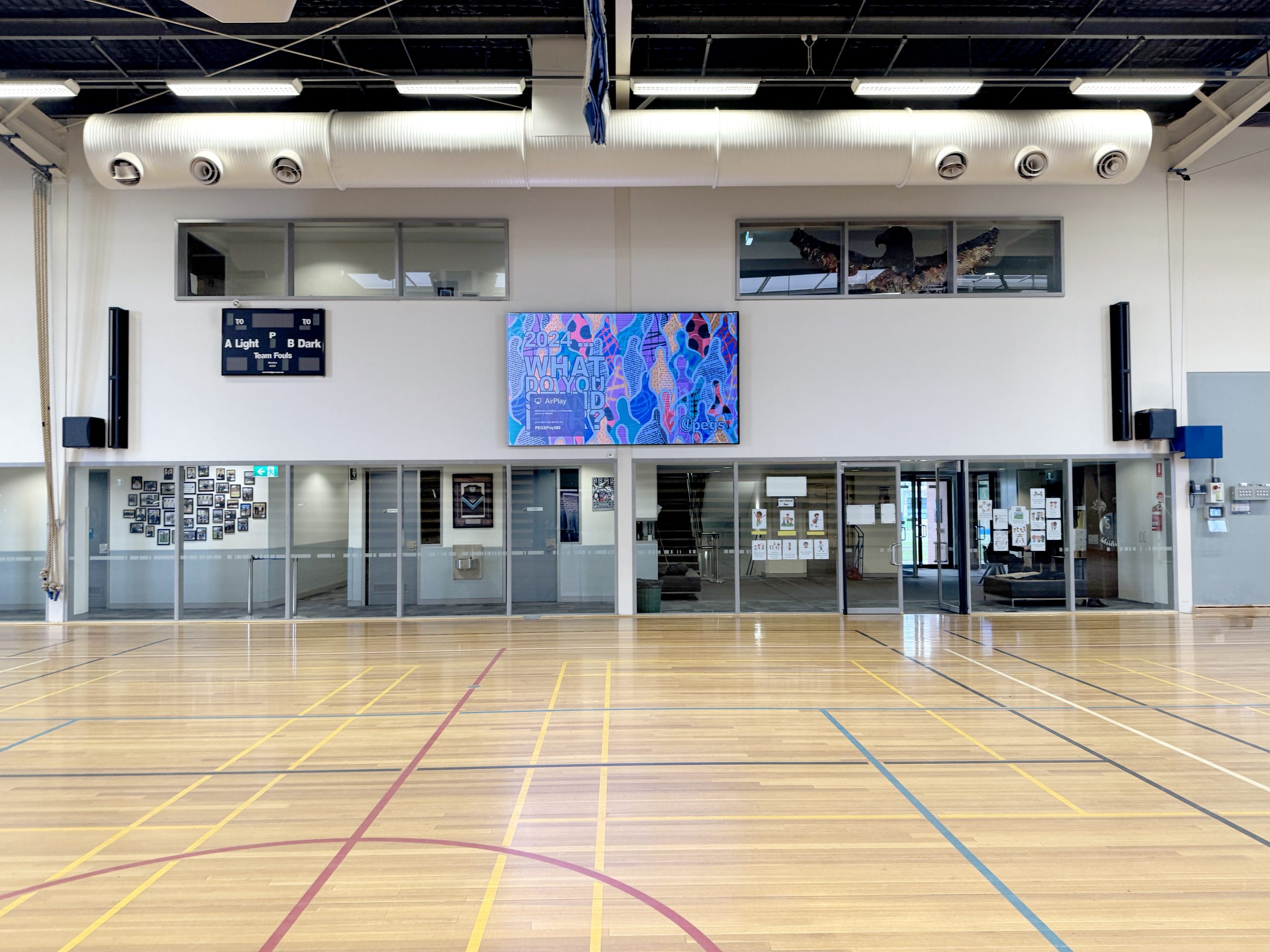 Case Study: Penleigh and Essendon Grammar School, Ian Morton Centre Gym - Aurora Indoor LED Solution Melbourne, Australia
