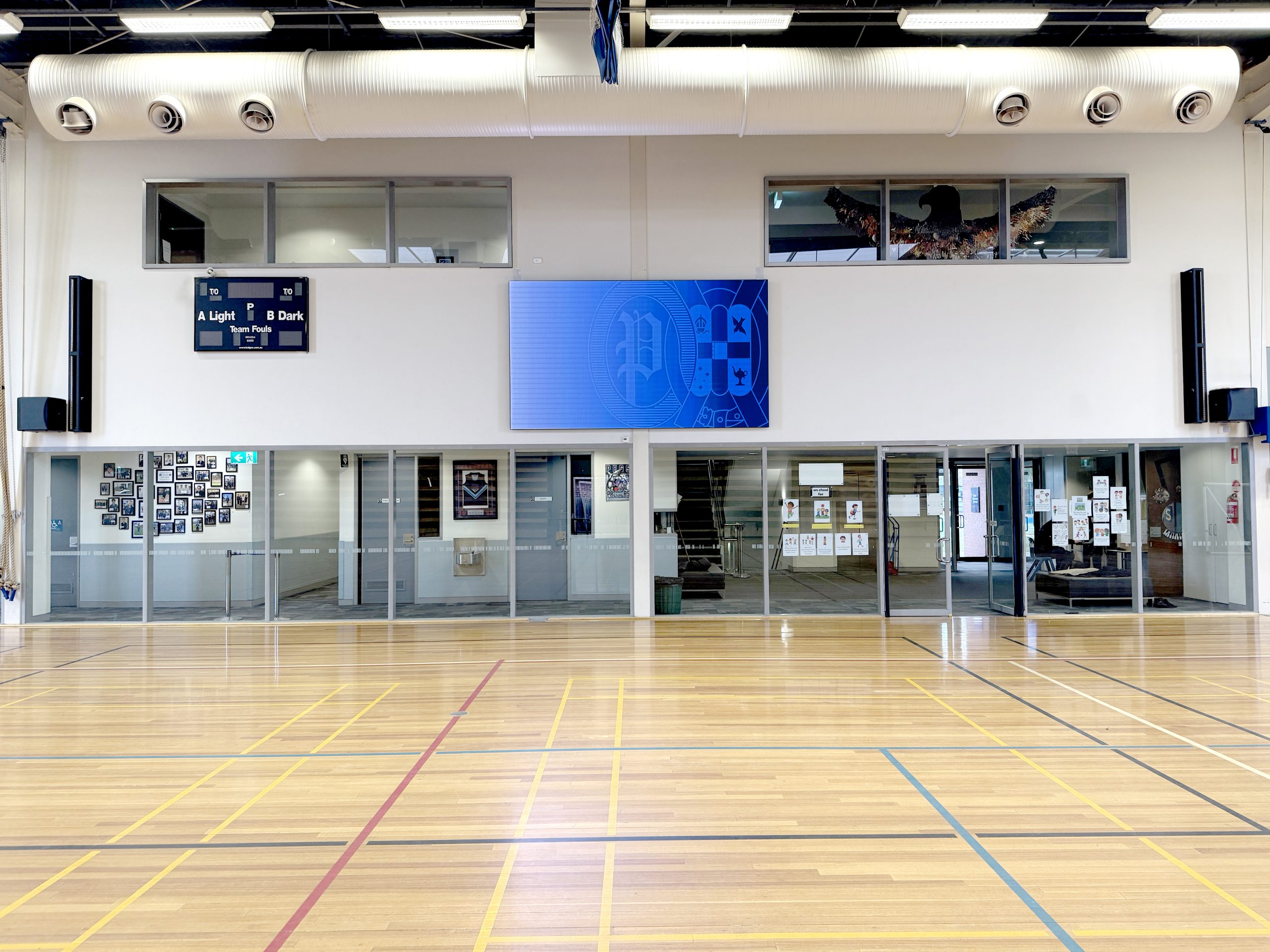 Case Study: Penleigh and Essendon Grammar School, Ian Morton Centre Gym - Aurora Indoor LED Solution Melbourne, Australia